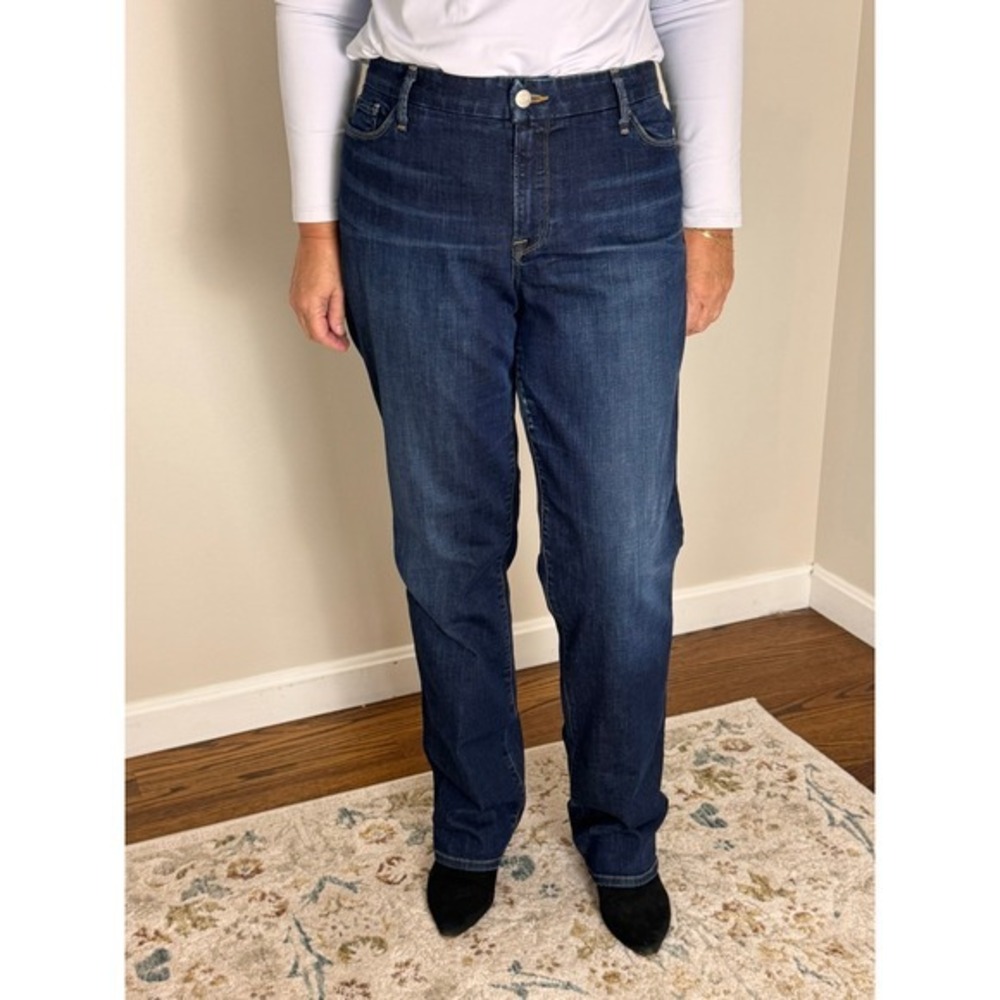 Lucky Brand Sweet Jean Straight White Oak Cone Denim USA Women's 16/33